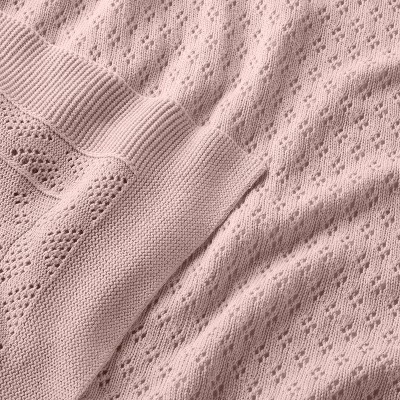 Seed Stitch Pointelle Baby Blanket - Dark Pink - Cloud Island™ 4 Seed Stitch Pointelle Baby Blanket - Dark Pink - Cloud Island™ - Image 2