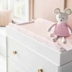 Wipeable Changing Pad Cover - Solid Pink - Cloud Island™