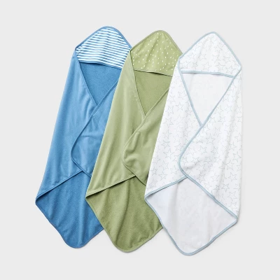 Baby 3pk Hooded Towel - Cloud Island™ 4 Baby 3pk Hooded Towel - Cloud Island™ - Image 3
