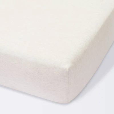 Fitted Jersey Crib Sheet Knit Oatmeal Heather - Cloud Island™ Oatmeal 7 Fitted Jersey Crib Sheet Knit Oatmeal Heather - Cloud Island™ Oatmeal - Image 5