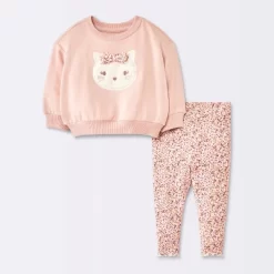 Baby Girls' 2pc Cat Applique Sweatshirt & Leggings Set - Cloud Island™ Pink -Cloud Island Shop GUEST fd43fdf0 9e93 4813 ac20 f36750190814