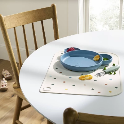 Silicone Placemat - Beige/Dots - Cloud Island™ 3 Silicone Placemat - Beige/Dots - Cloud Island™