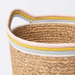 Natural Woven Round Storage Bin With Coiled Rope Handle - Cloud Island™ M 6 Natural Woven Round Storage Bin With Coiled Rope Handle - Cloud Island™ M -Cloud Island Shop GUEST ff74fc25 5c3a 433f 8ab2 38631d78e2d3